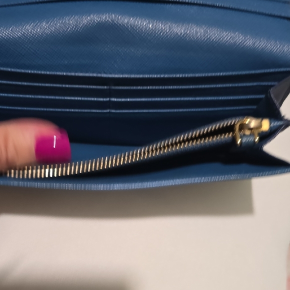 Prada  MILANO Navy and Gold Clutch - Picture 7 of 11